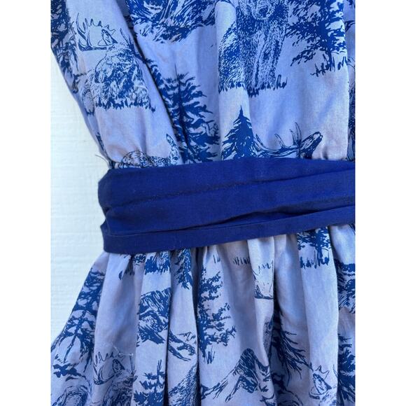 Tea Collection Dress, Blue Winter Scene, Holiday‎ Dress, Lined, Size 8 - Picture 5 of 10
